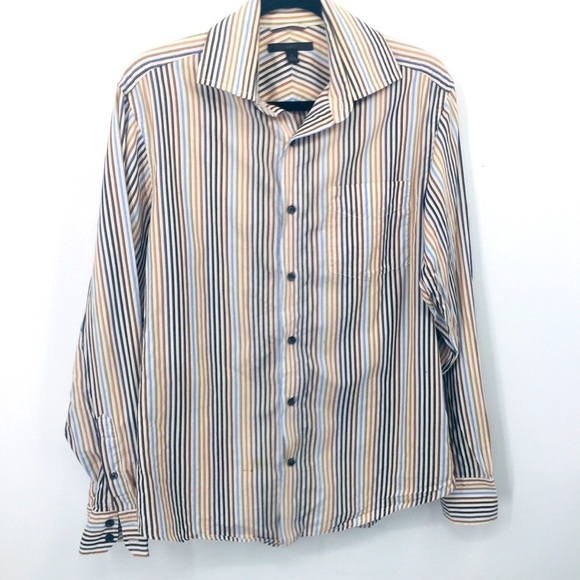 Apt 9 women’s button up striped top size M - Picture 1 of 7